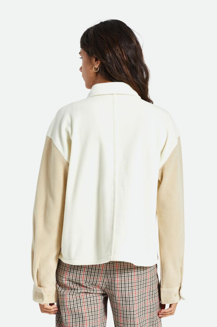 Bowery Women's L/S Arctic Stretch Fleece - Dove/Vanilla - Image 4